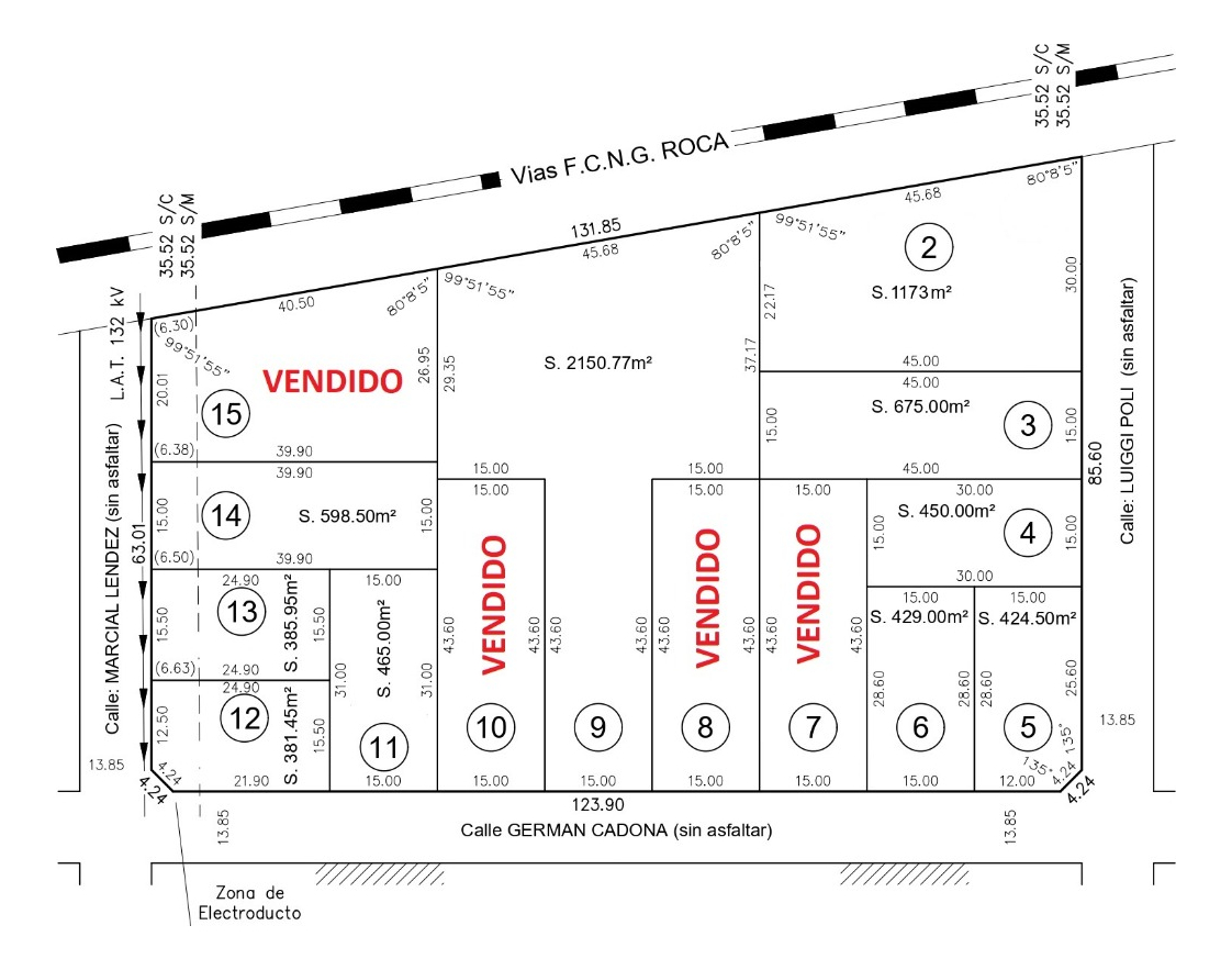 Lotes Cerro Leones – Varias Medidas – Con Servicios